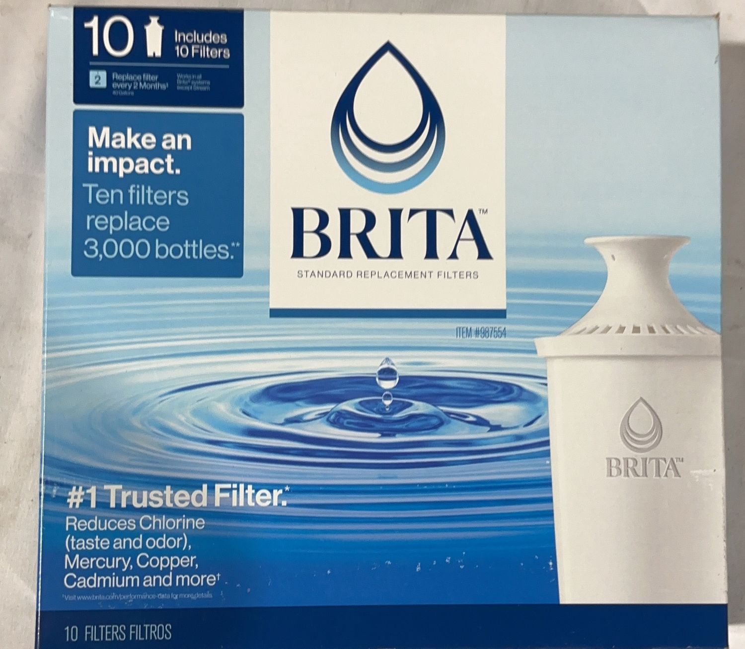 BRITA FILTERS 10 PK. FOR  Costco Item 987554-Open Box