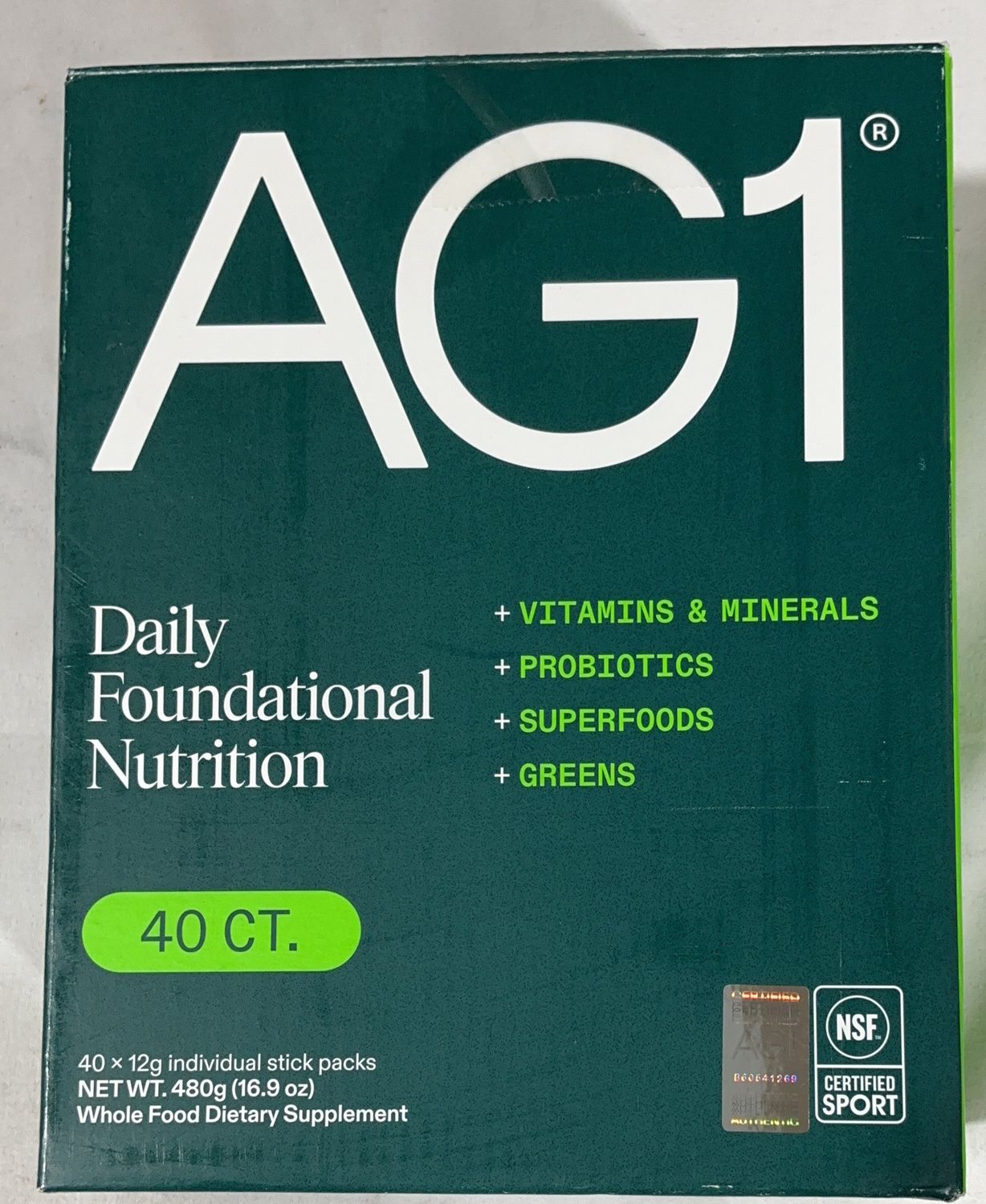 AG1 DAILY FOUNDATIONAL  Costco Item 1917654-Open Box