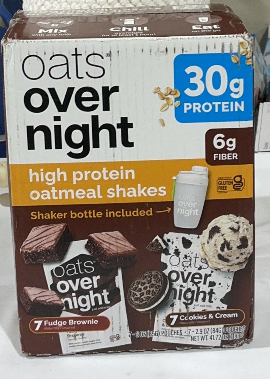 OATS OVERNIGHT 30G CC+FB  Costco Item 1972488-OPEN BOX