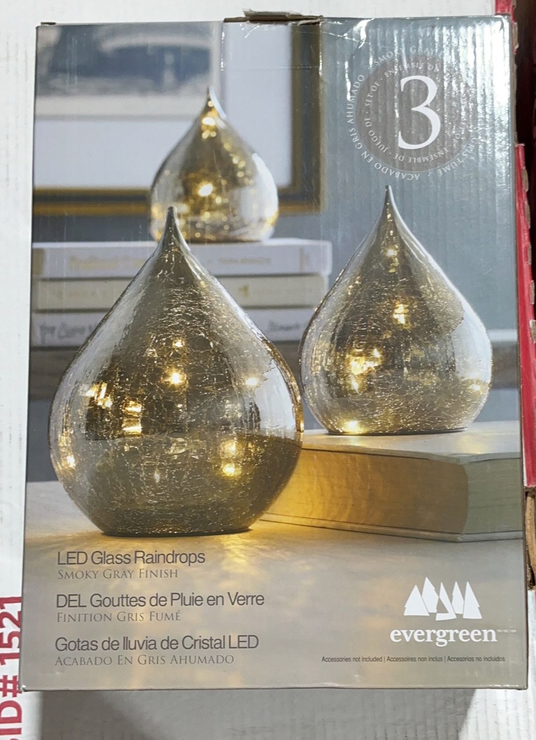 EVERGREEN LED RAINDROPS  Costco Item 1759342-Open Box