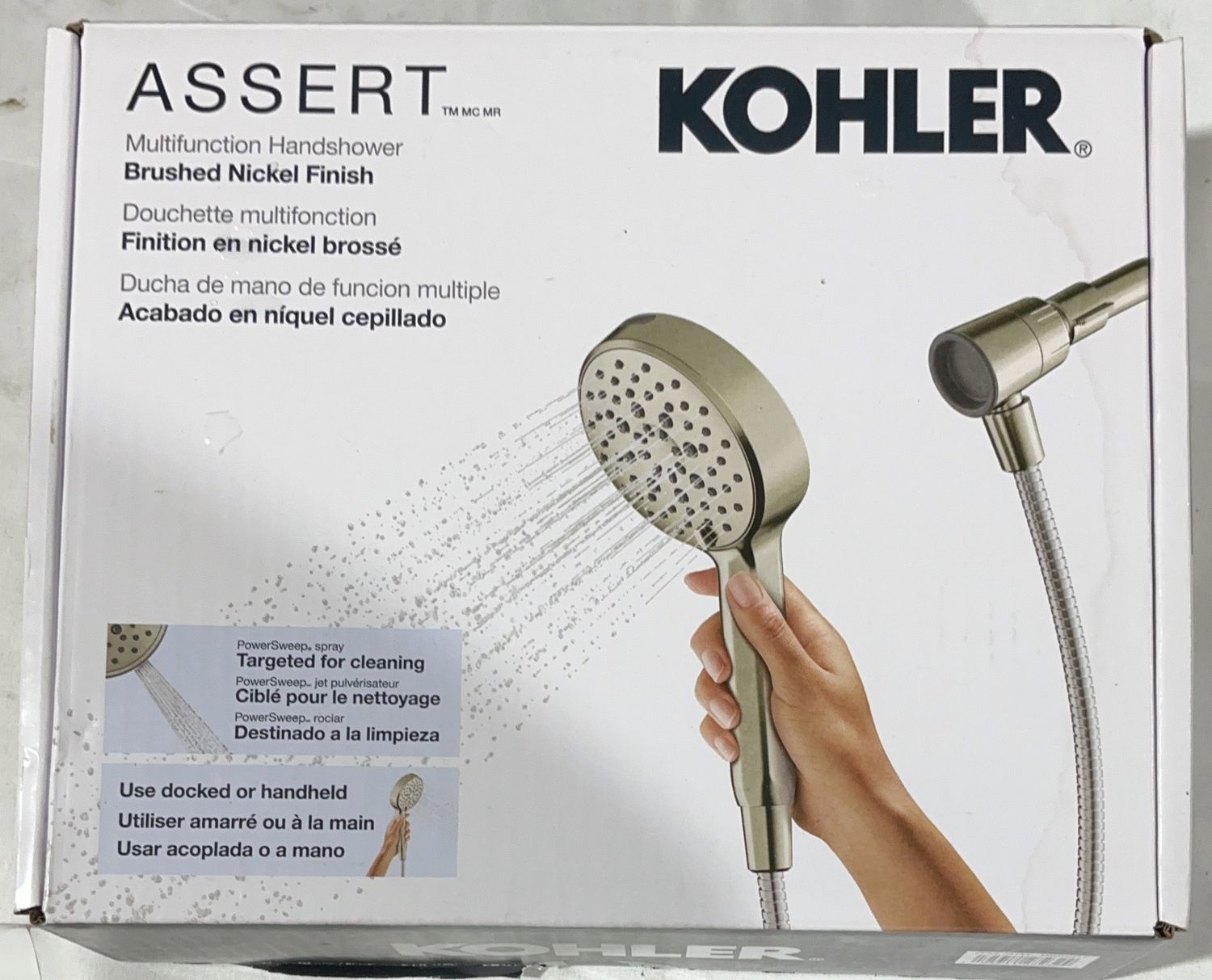 KOHLER ASSERT HANDSHWR BN  Costco Item 1806317-Used, CONDITION: OPEN BOX