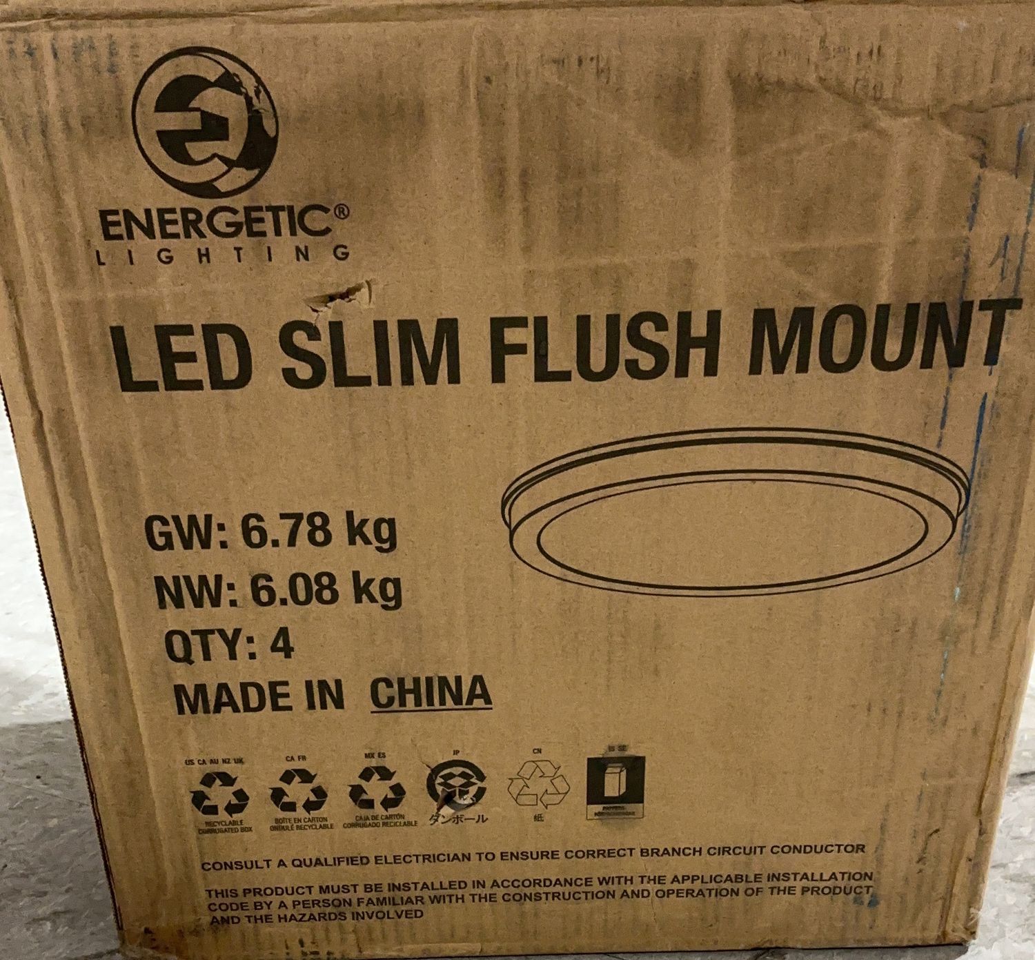 ENERGETIC 14" SLIM LED 4Pk Costco Item 1783838-LIKE NEW
