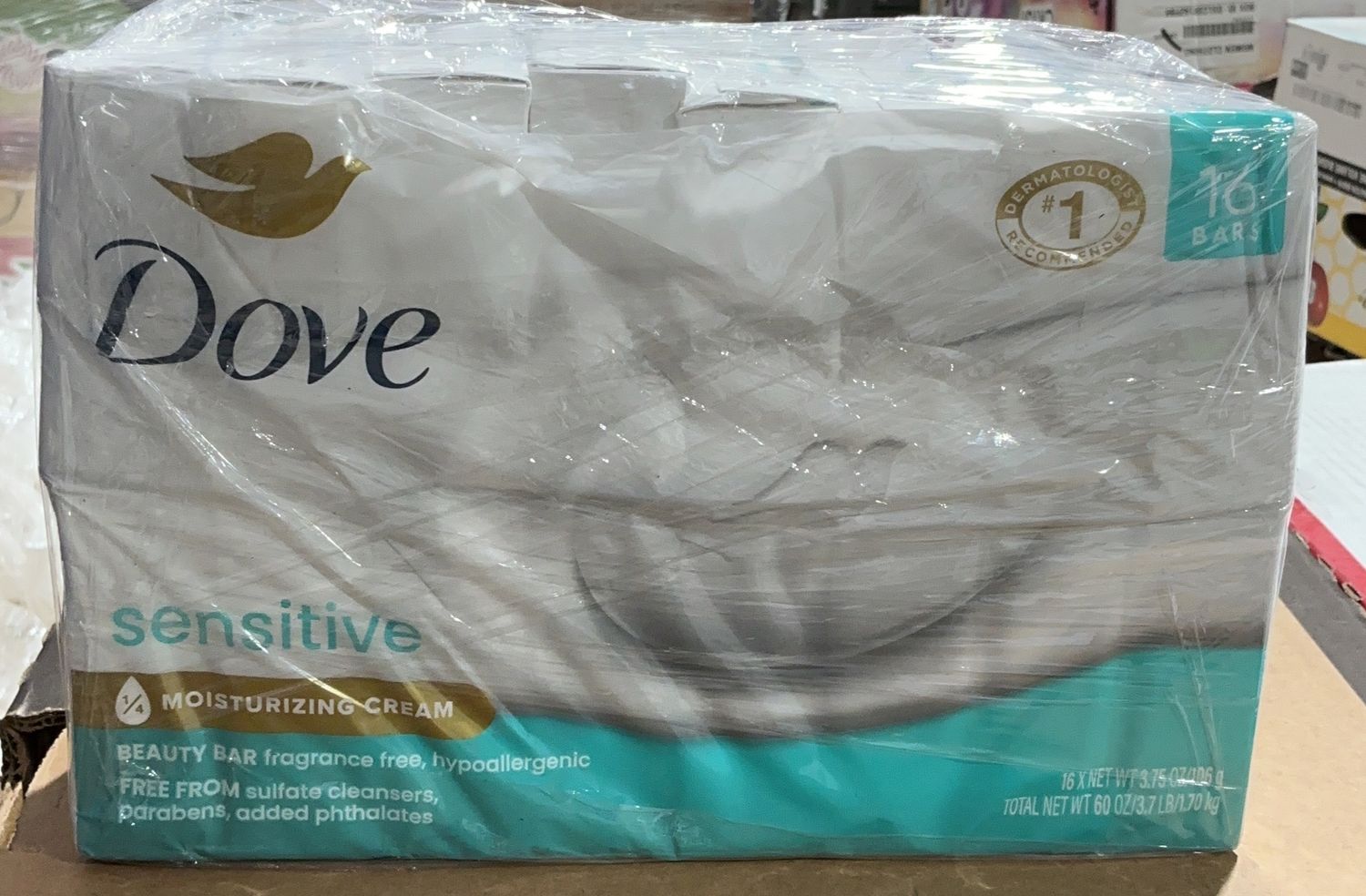 DOVE SENSITIVE BAR 16CT  Costco Item 1421933-OPEN BOX