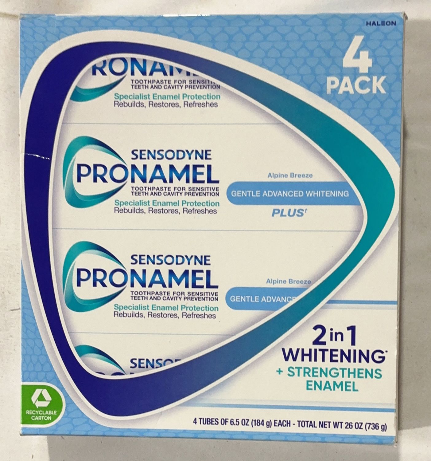 PRONAMEL WHITE TPST  Costco Item 1810858-OPEN BOX