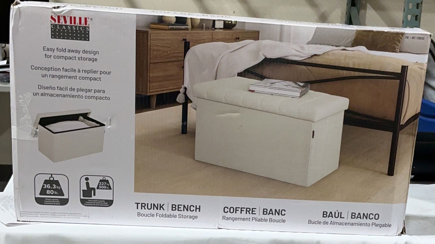 SEVILLE BOUCLE FOLDING  Costco Item 1796132-Like New