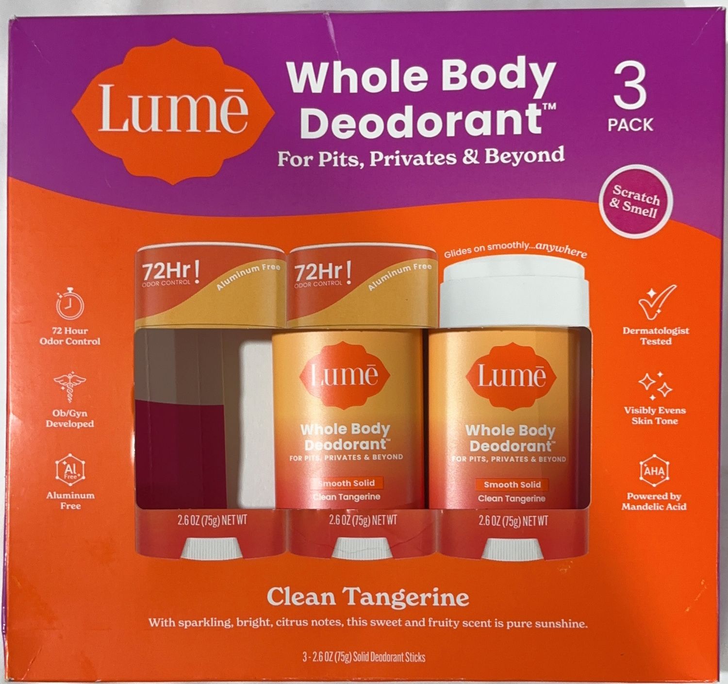 LUME WHOLE BODY DEO  Costco Item 1936909-MISSING ONE