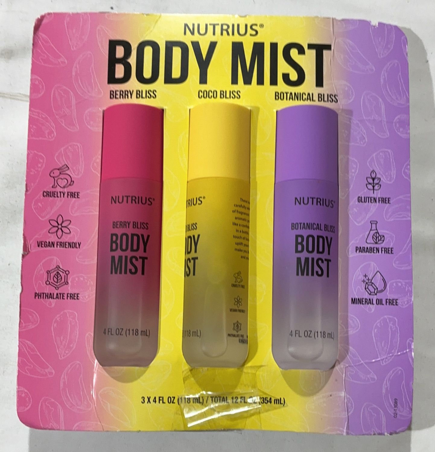 NUTRIUS BODY MIST  Costco Item 1845963-OPEN BOX