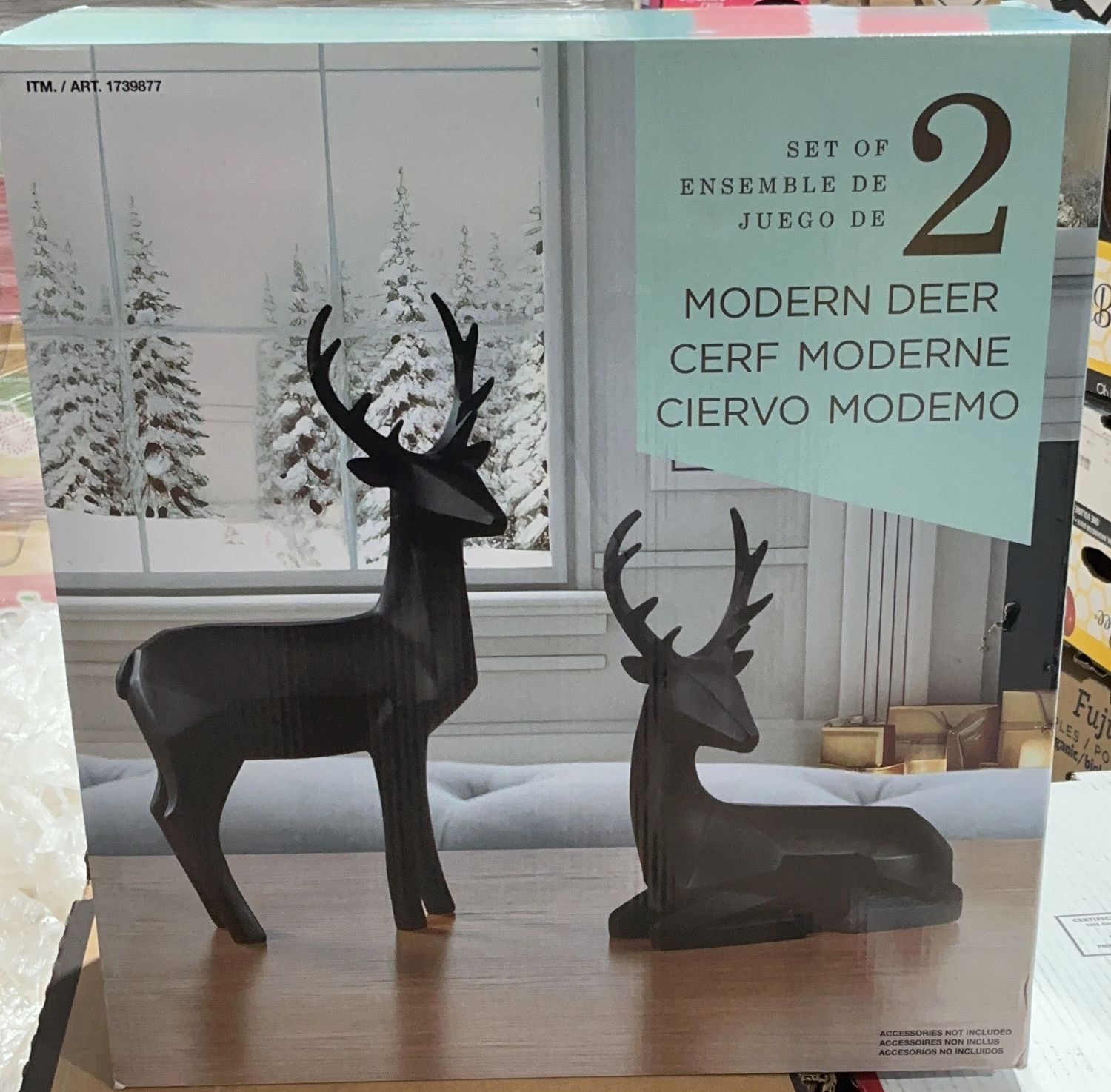 MODERN DEER SET OF 2  Costco Item 1739877-Open Box