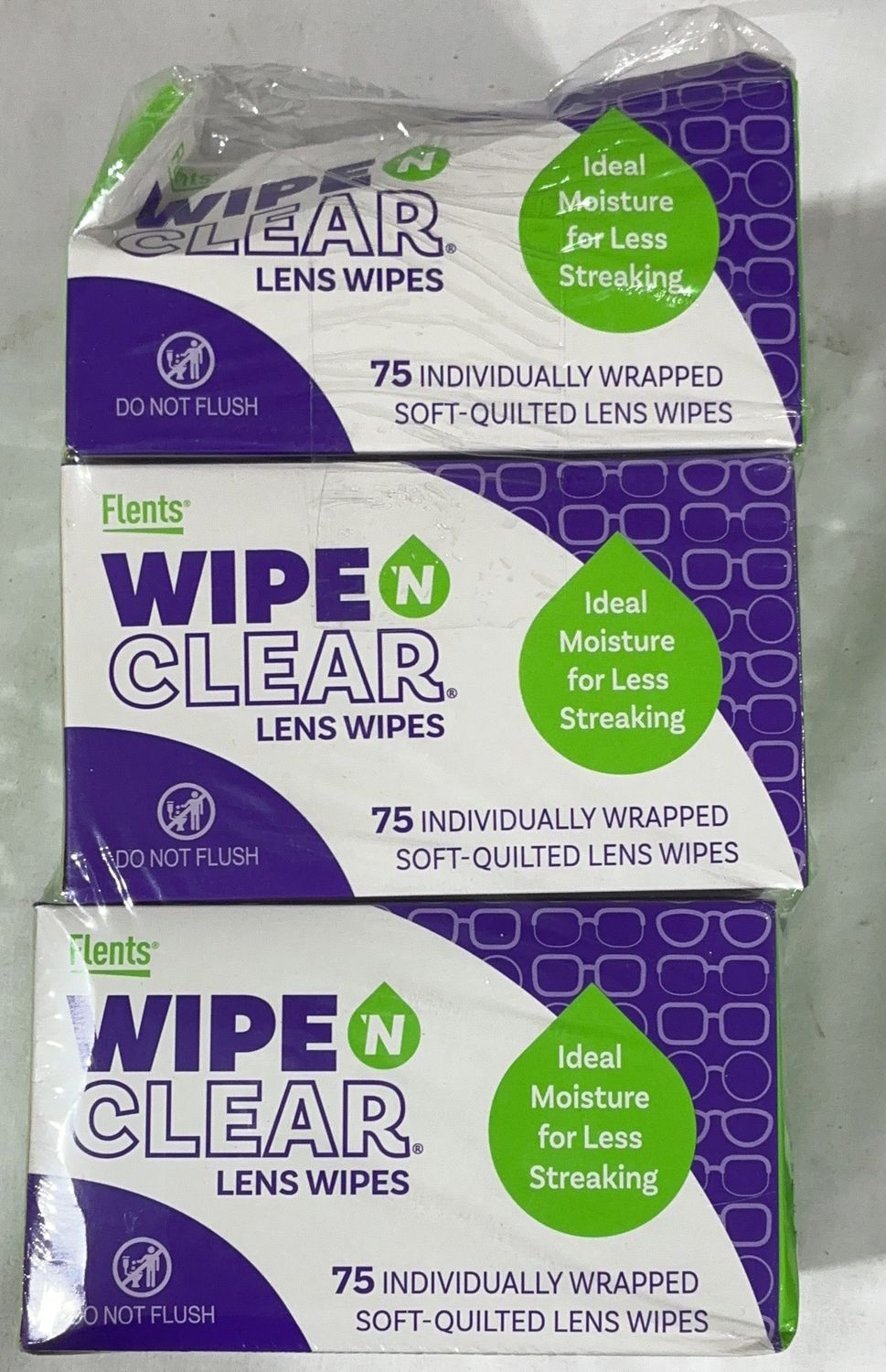 WIPE N CLEAR LENS WIPES  Costco Item 1930184-Used