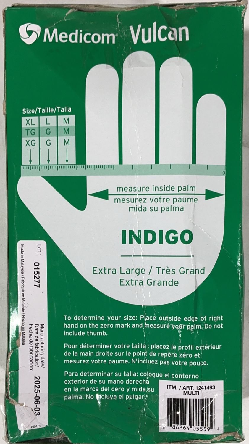 VULCAN NITRILE GLOVES XLG  Costco Item 1241493-Open Box