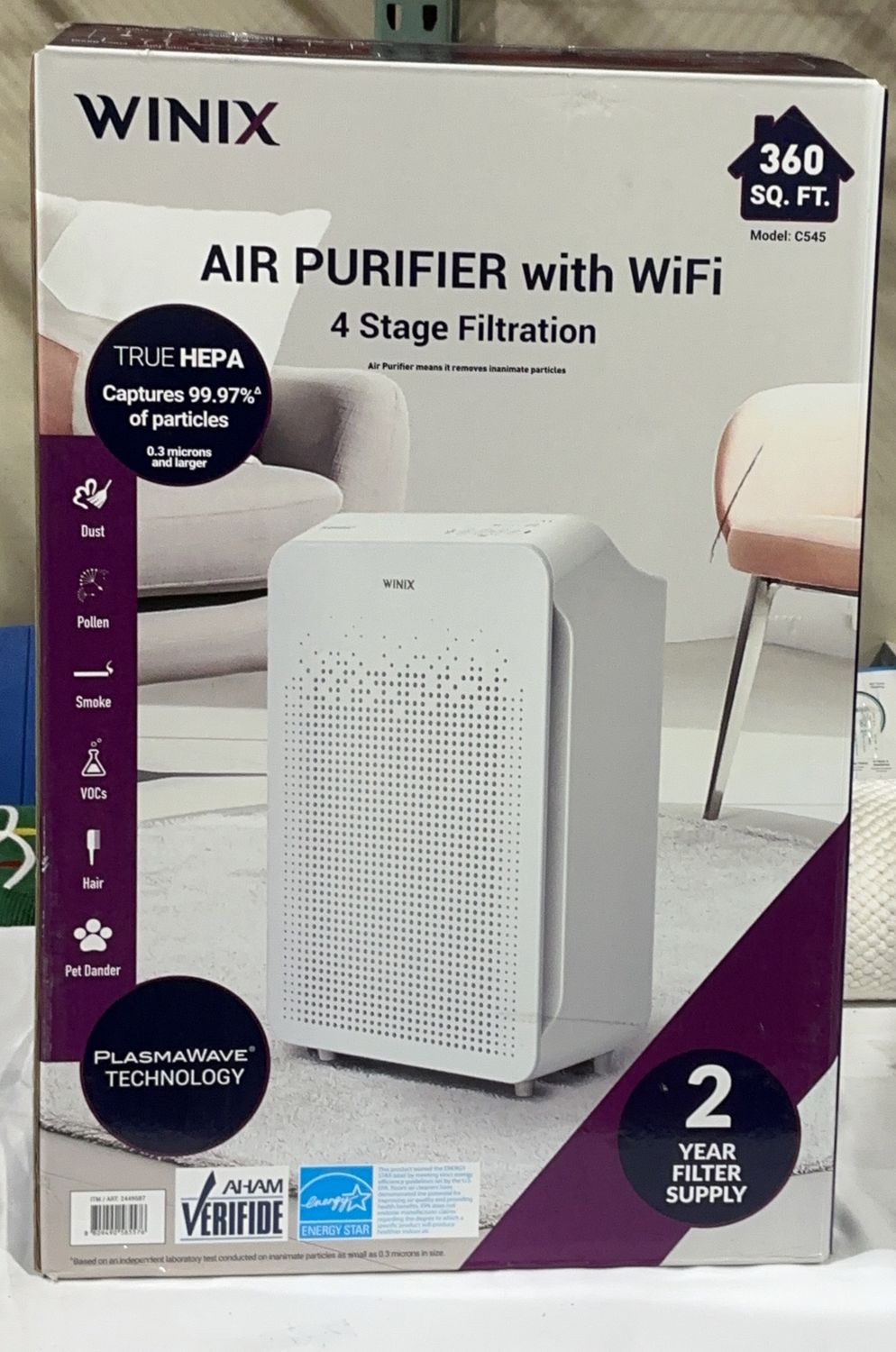 WINIX 4 STAGE AIRPURIFIER  Costco Item 2449587-OPEN BOX