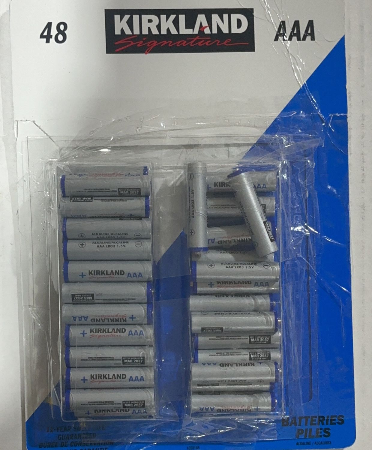 KS+ AAA BATTERIES 48 PK  Costco Item 2322011-OPEN BOX
