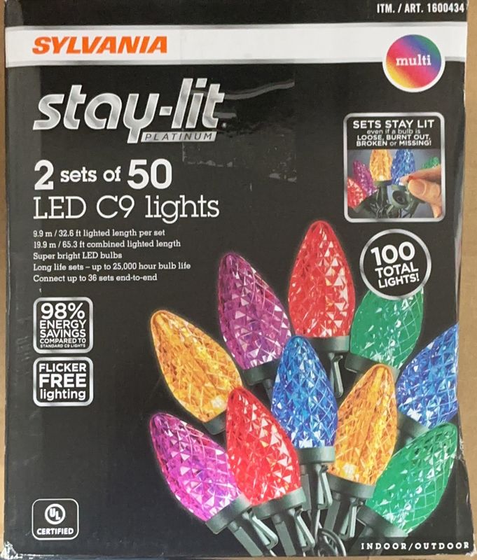 SYLVANIA 2PK 50LT STAYLIT  Costco Item 1600434-Open Box