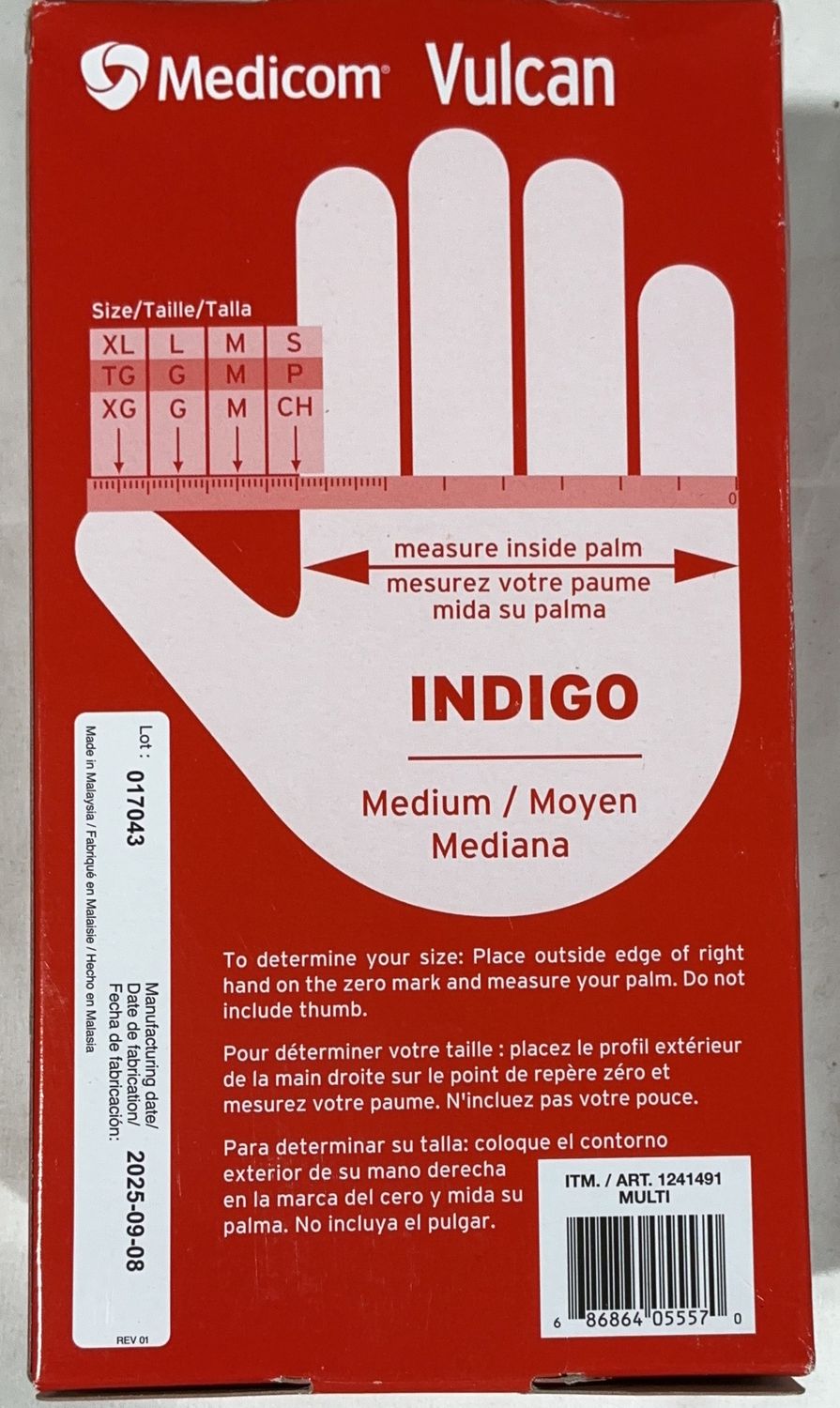VULCAN NITRILE MED GLOVES  Costco Item 1241491-Open Box