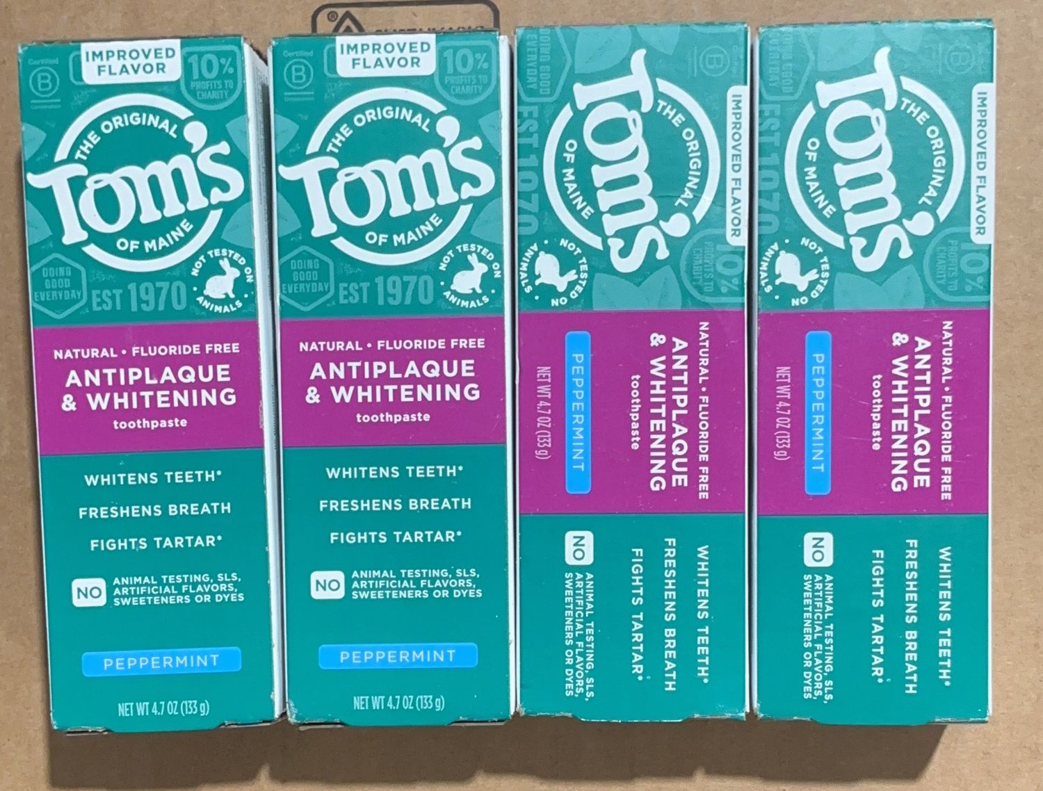 TOM'S OF MAINE TPST  4 PCS tem 1797240-OPEN BOX