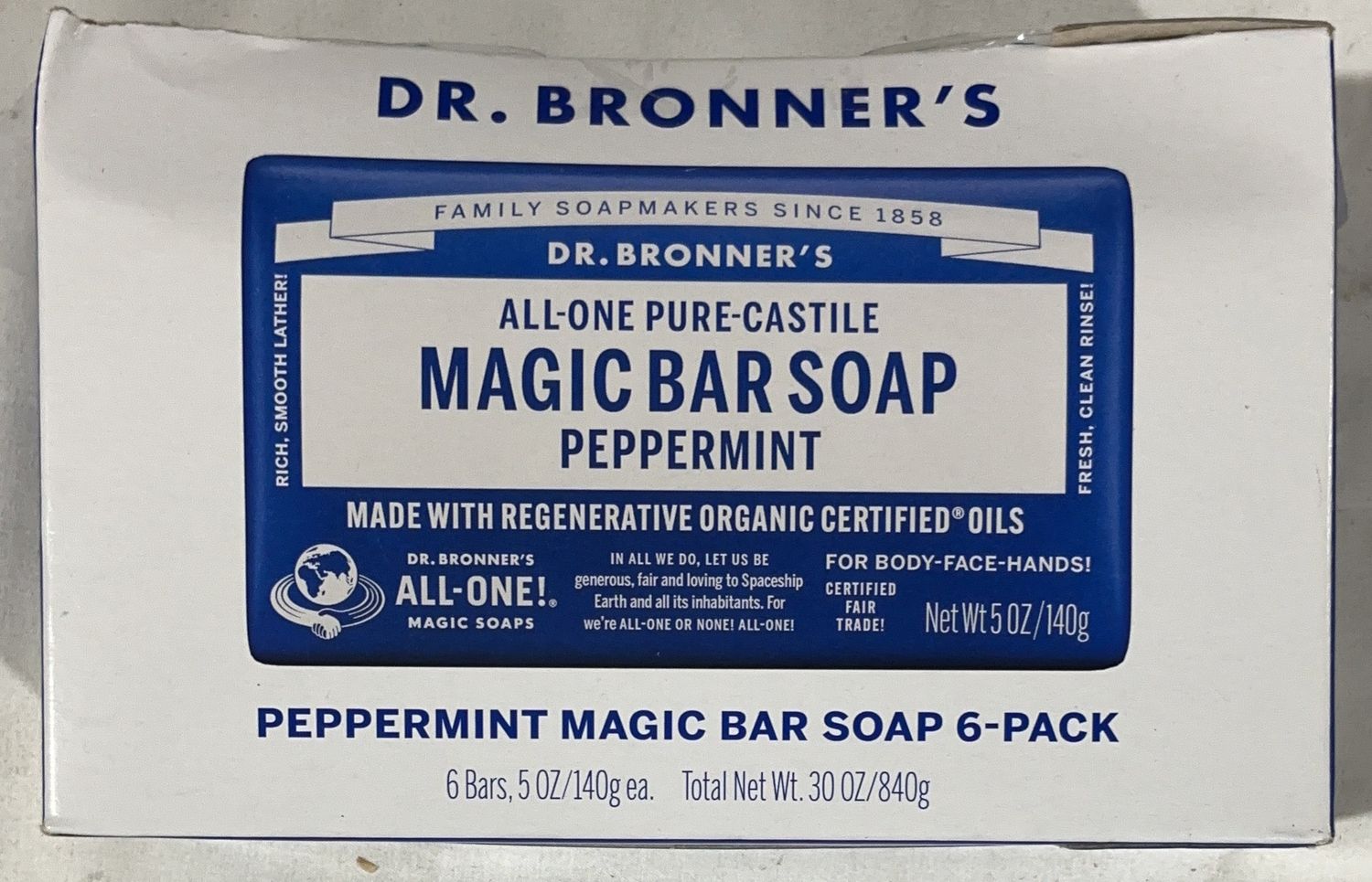 DR BRONNER SOAP PEPPERMIN  Costco Item 1844620-Like New