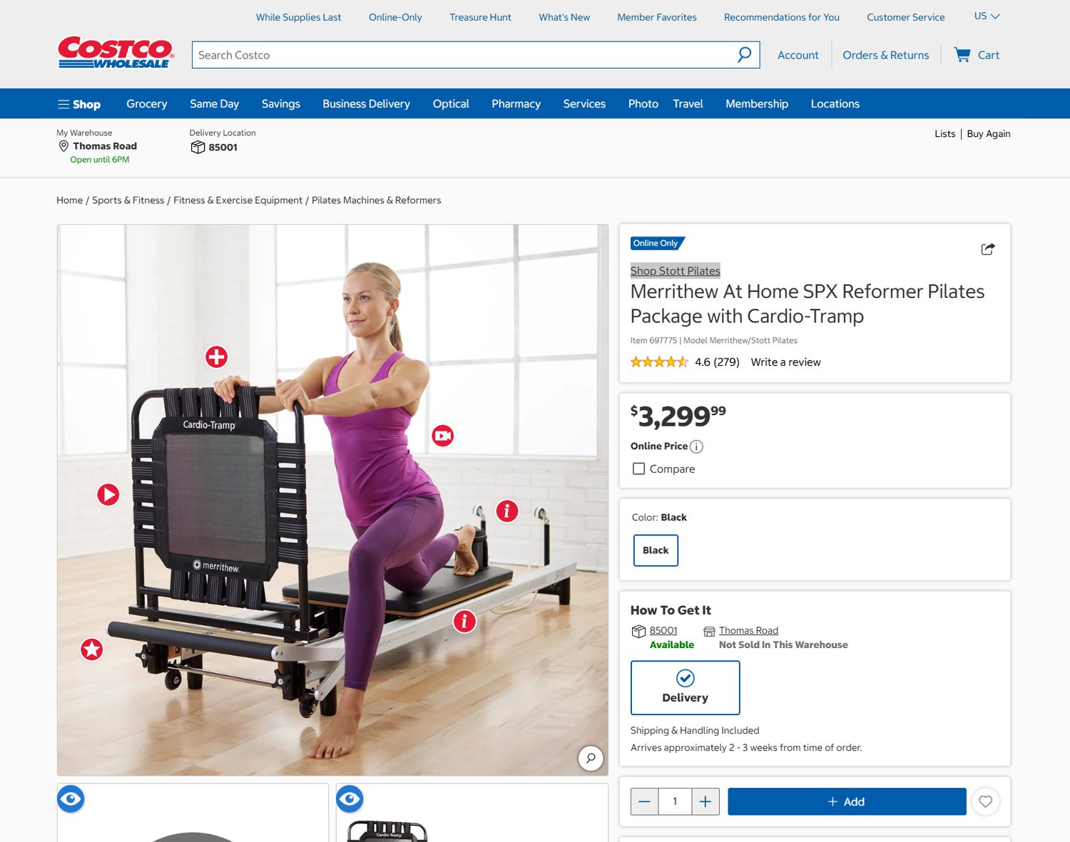 STOTT PILATES SPX Professional Reformer Machine – Commercial Grade Studio Pilates Equipment