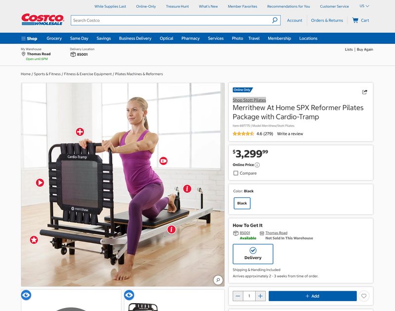 STOTT PILATES SPX Professional Reformer Machine – Commercial Grade Studio Pilates Equipment