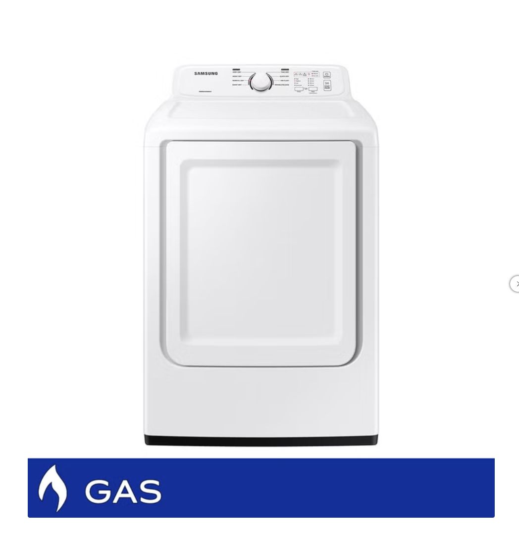 Samsung 7.2 cu. ft. GAS Dryer with Sensor Dry and 8 Drying Cycles Item 1751675 | Model DVG41A3000W