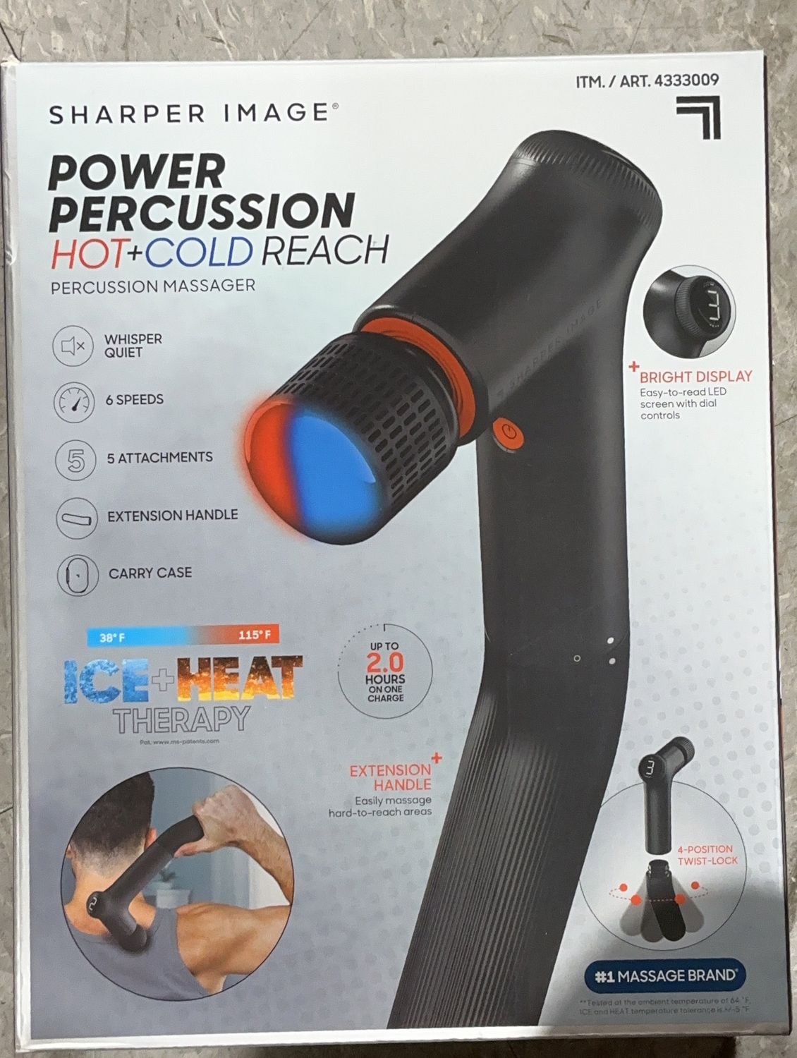 SHARPER IMAGE HOT/COLD – Massage/Relaxation Personal Care Product – Item 4333009-OPEN BOX