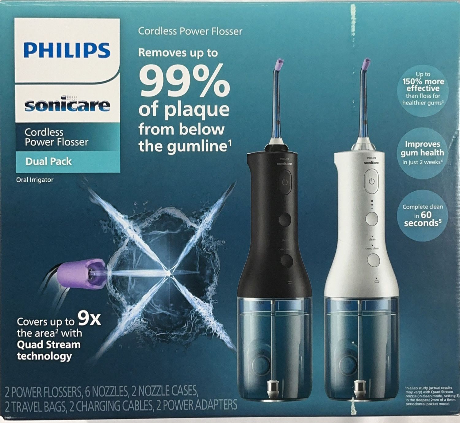 SONICARE WATERFLOSSER 2PK –  Personal Care Product – Item 1901990-OPEN BOX