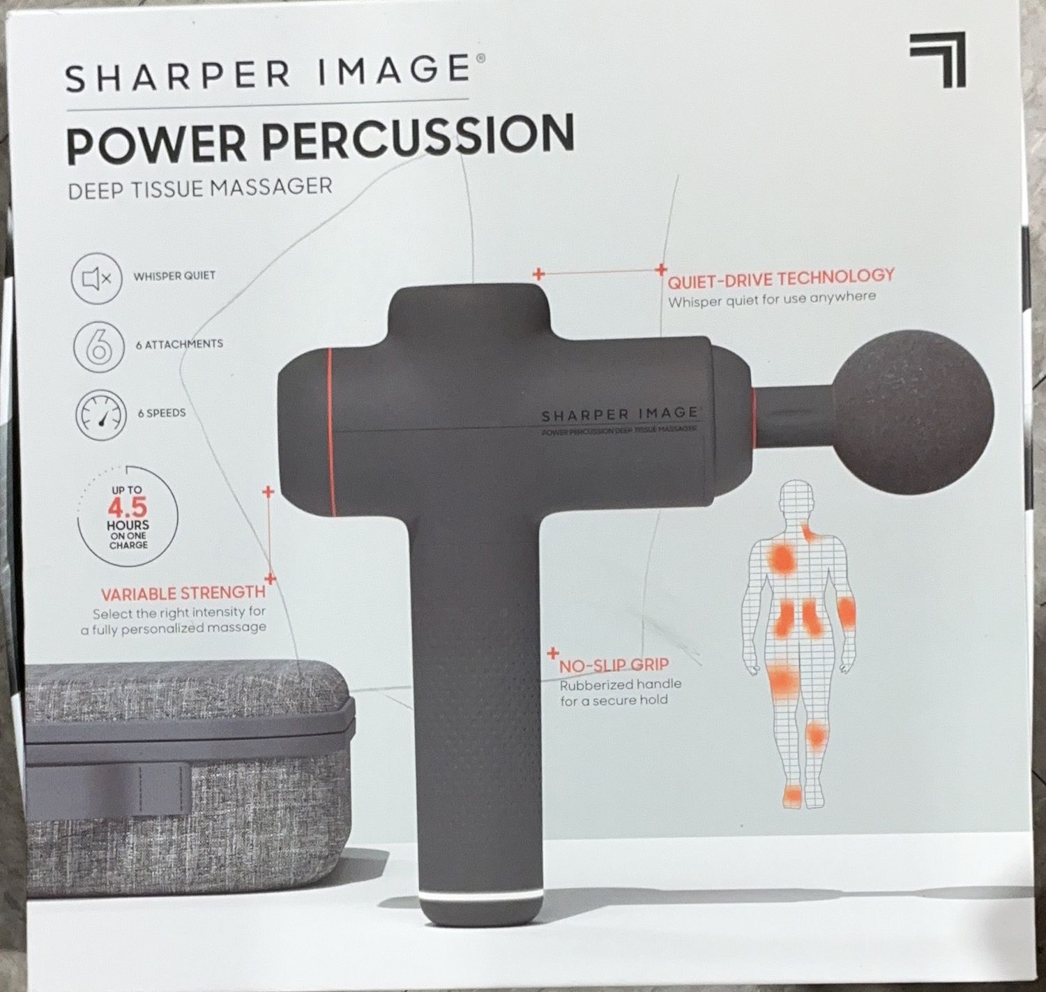 SHARPER IMAGE PRO MASSAGE – Massage/Relaxation Personal Care Product – Item 1437599-OPEN BOX