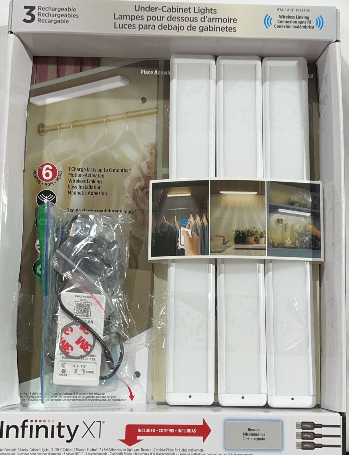 INFINITY 3PK RECHARGEABLE – Lighting Personal Care Product – Item 1938108