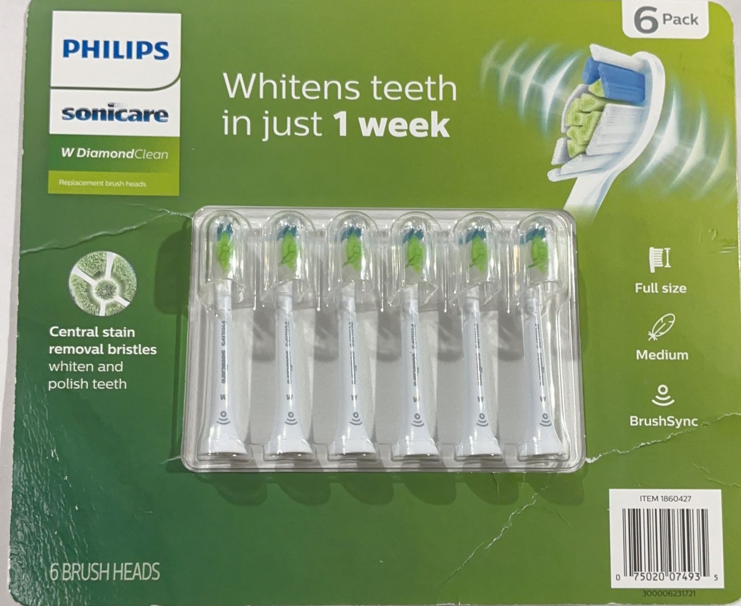 SONICARE REFILL BRUSH HDS – Oral Care Personal Care Product – Item 1860427-LIKE NEW