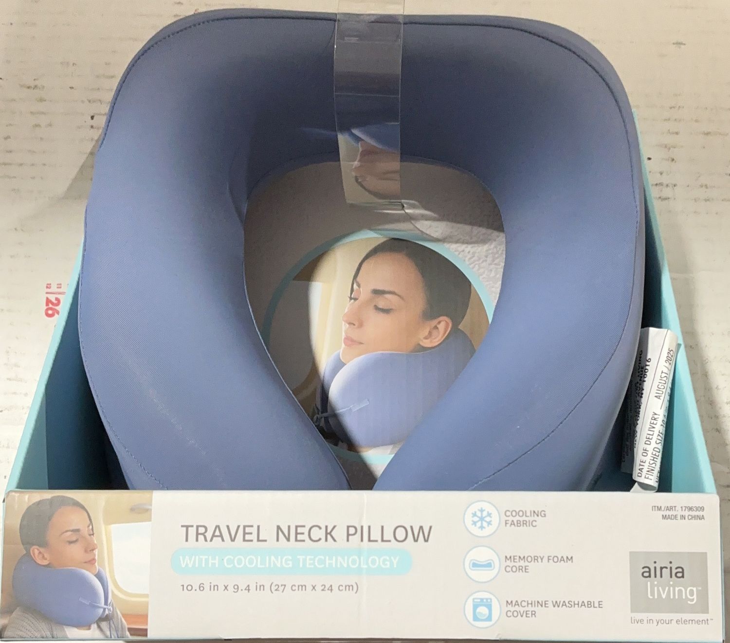 AIRIA LIVING TRVL PILLOW – Pillows Personal Care Product – Item 1796309-OPEN BOX