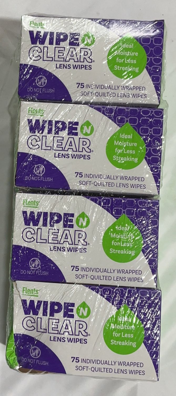 WIPE N CLEAR LENS WIPES – Eye Care Personal Care Product – Item 1930184 OPEN BOX