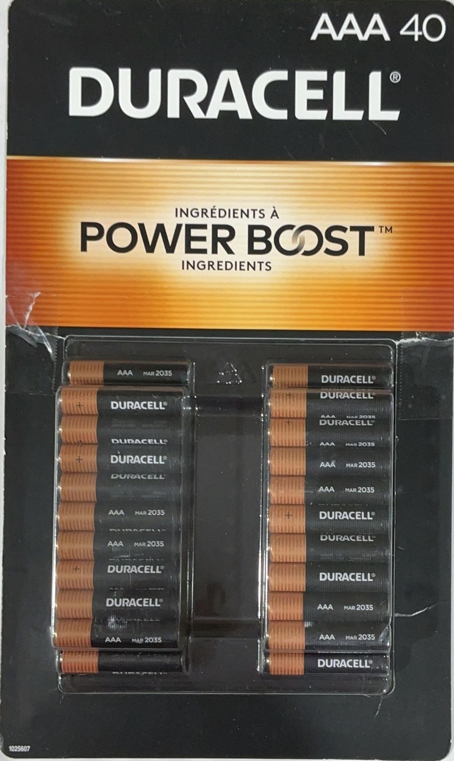 DURACELL AAA POWER BOOST – Batteries Personal Care Product – Item 1627198-OPEN BOX