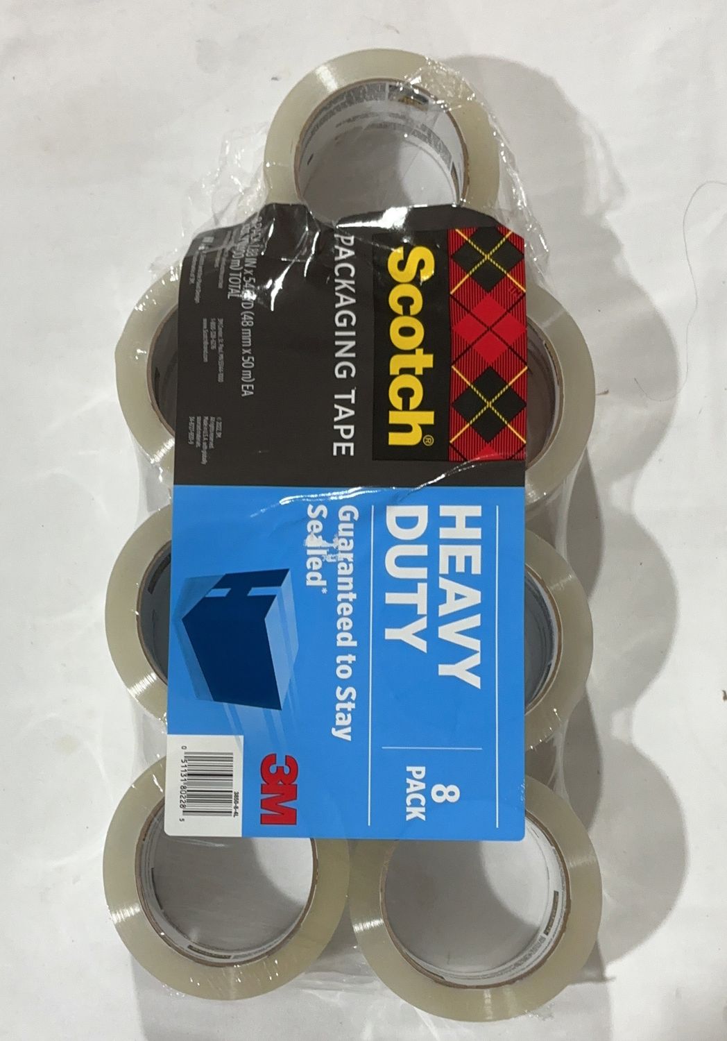 3M PACKAGING TAPE 8PK – Office Supplies Personal Care Product – Item 415022-OPEN BOX