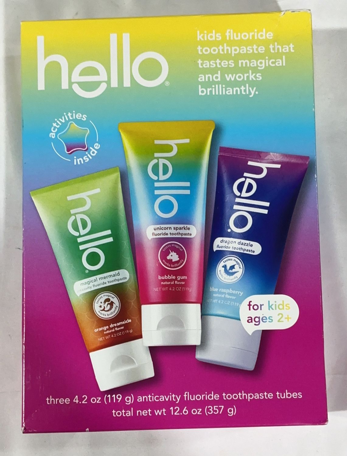 HELLO KIDS PASTE – Oral Care Personal Care Product – Item 1950189-OPEN BOX