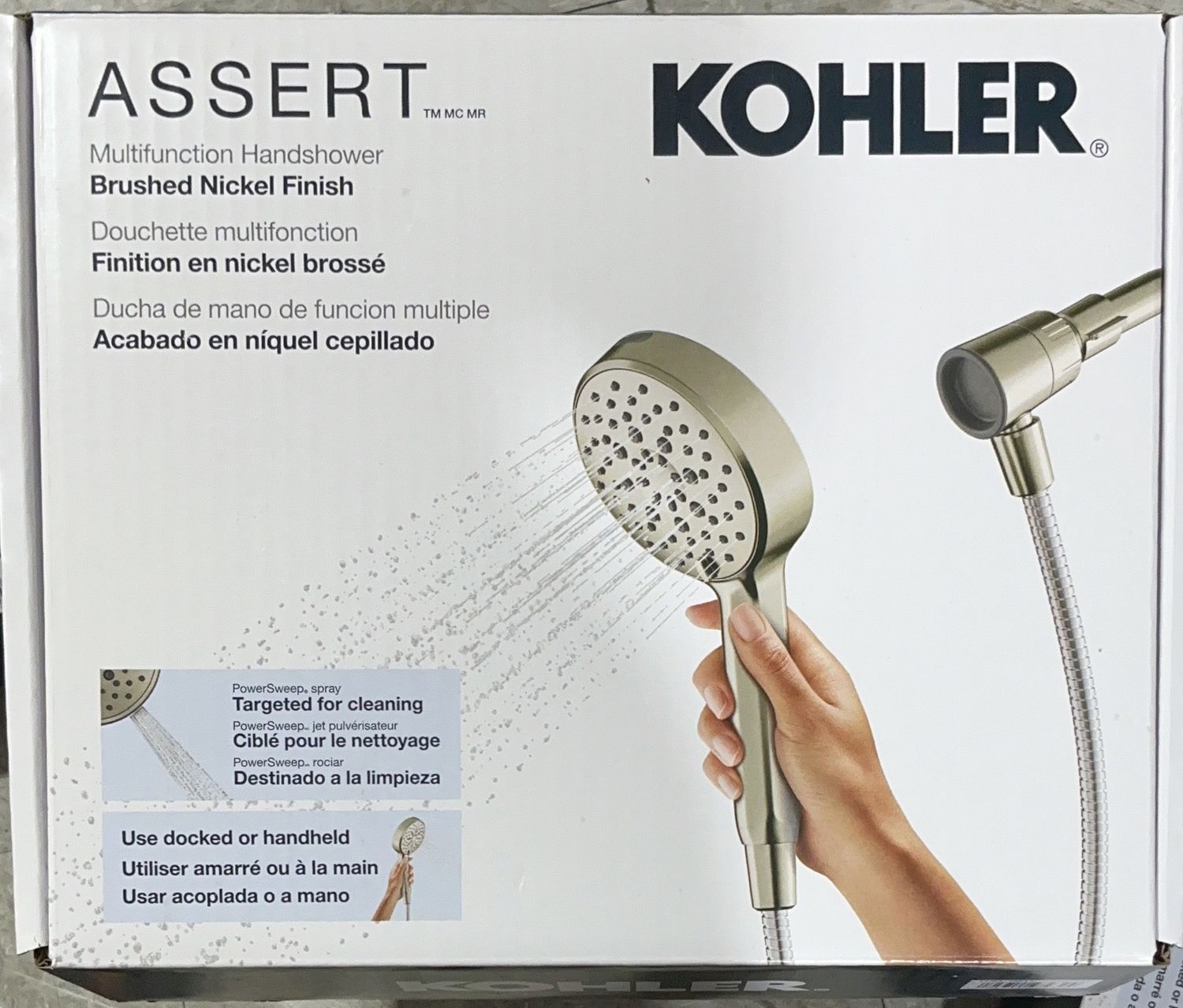 KOHLER ASSERT HANDSHWR BN – Bathroom/Kitchen Hardware Personal Care Product – Item 1806317