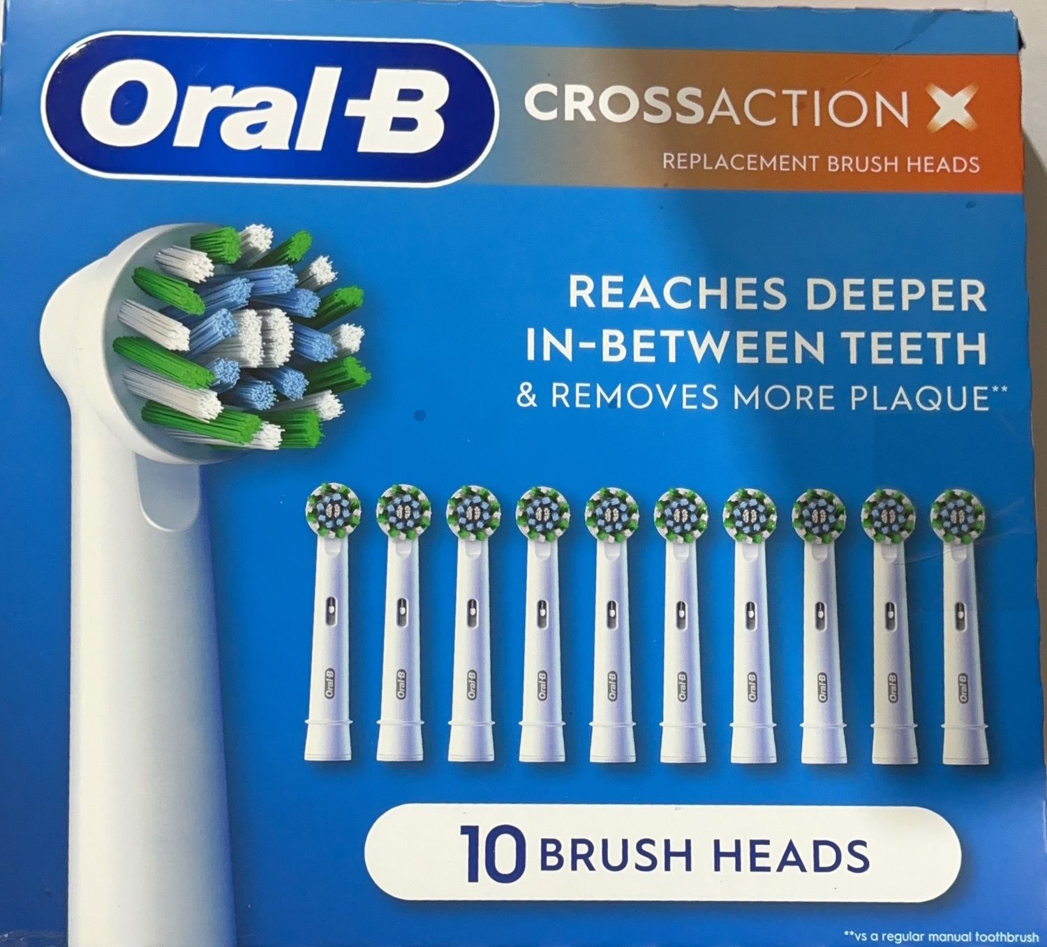 ORAL-B BRUSH HEADS 10 CT – Oral Care Personal Care Product – Item 3610583-OPEN BOX