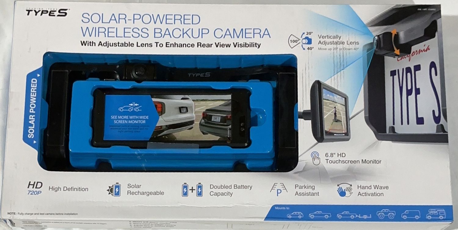 TYPE S SOLAR BACK UP – Car Electronics Personal Care Product – Item 1558902-LIKE NEW