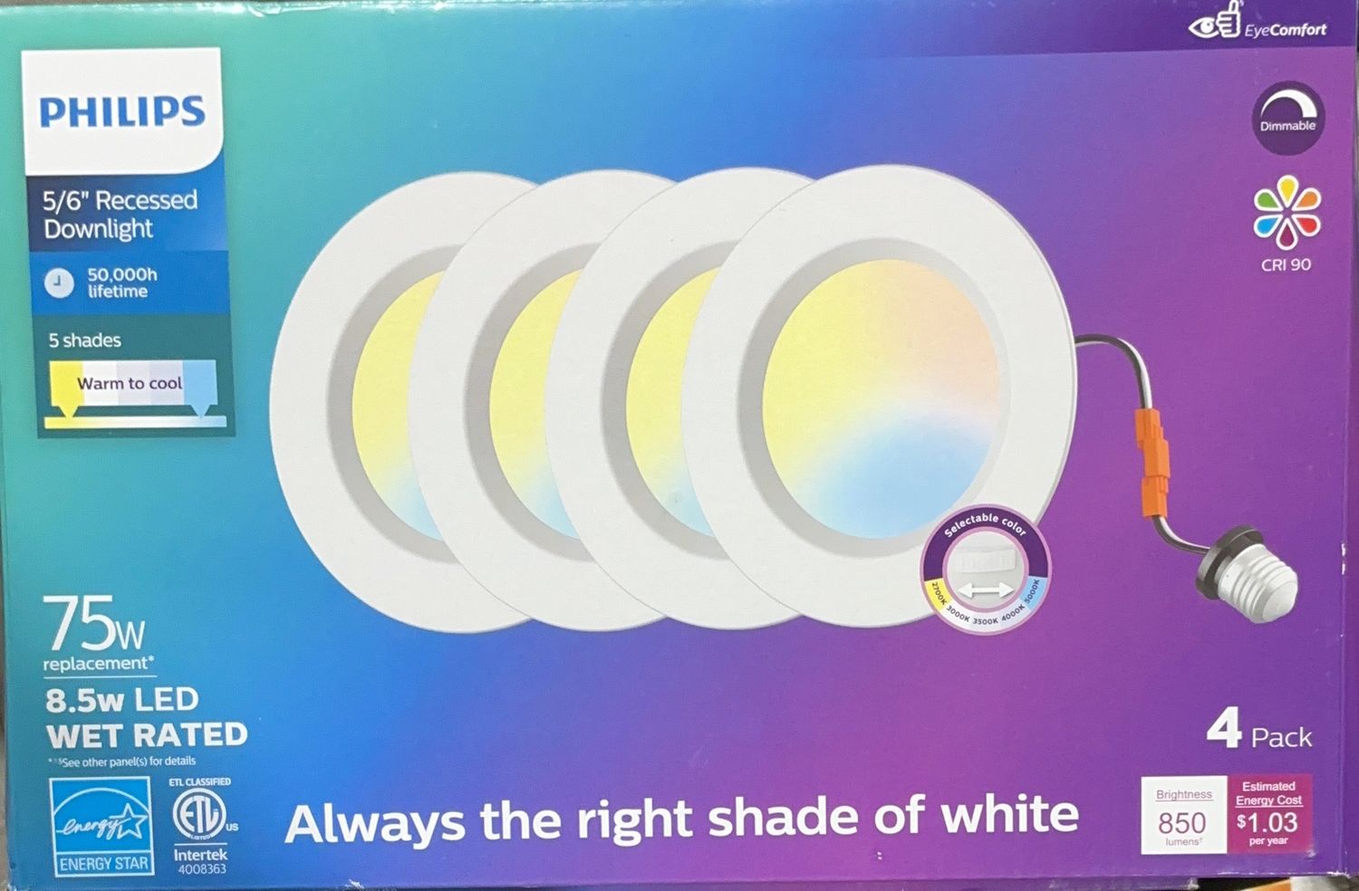 PHILIPS 5/6" RETROFIT – Light Bulbs Personal Care Product – Item 1938101-LIKE NEW