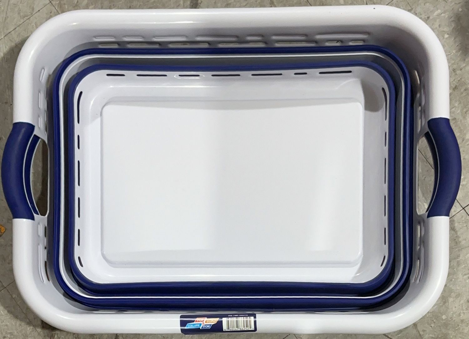 MESA POP AND LOAD WH/BLU – Storage/Laundry Personal Care Product – Item 1941772-OPEN BOX