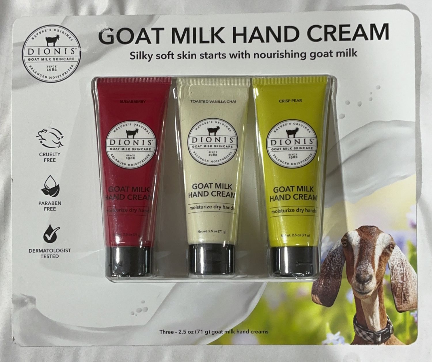 DIONIS GOAT MILK HAND CRM – Moisturizers Personal Care Product – Item 1948342-LIKE NEW
