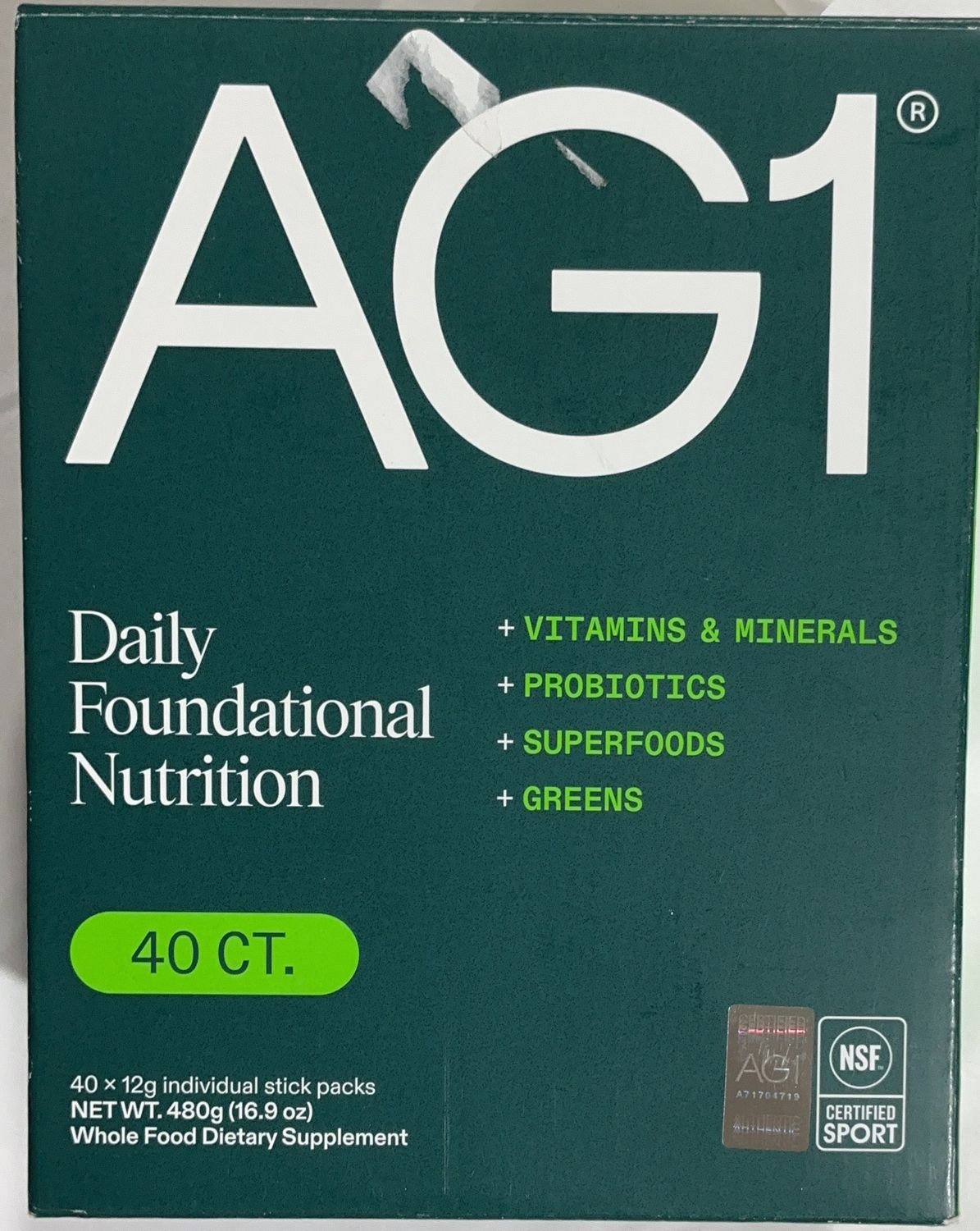 AG1 DAILY FOUNDATIONAL –  Personal Care Product – Item 1917654-OPEN BOX