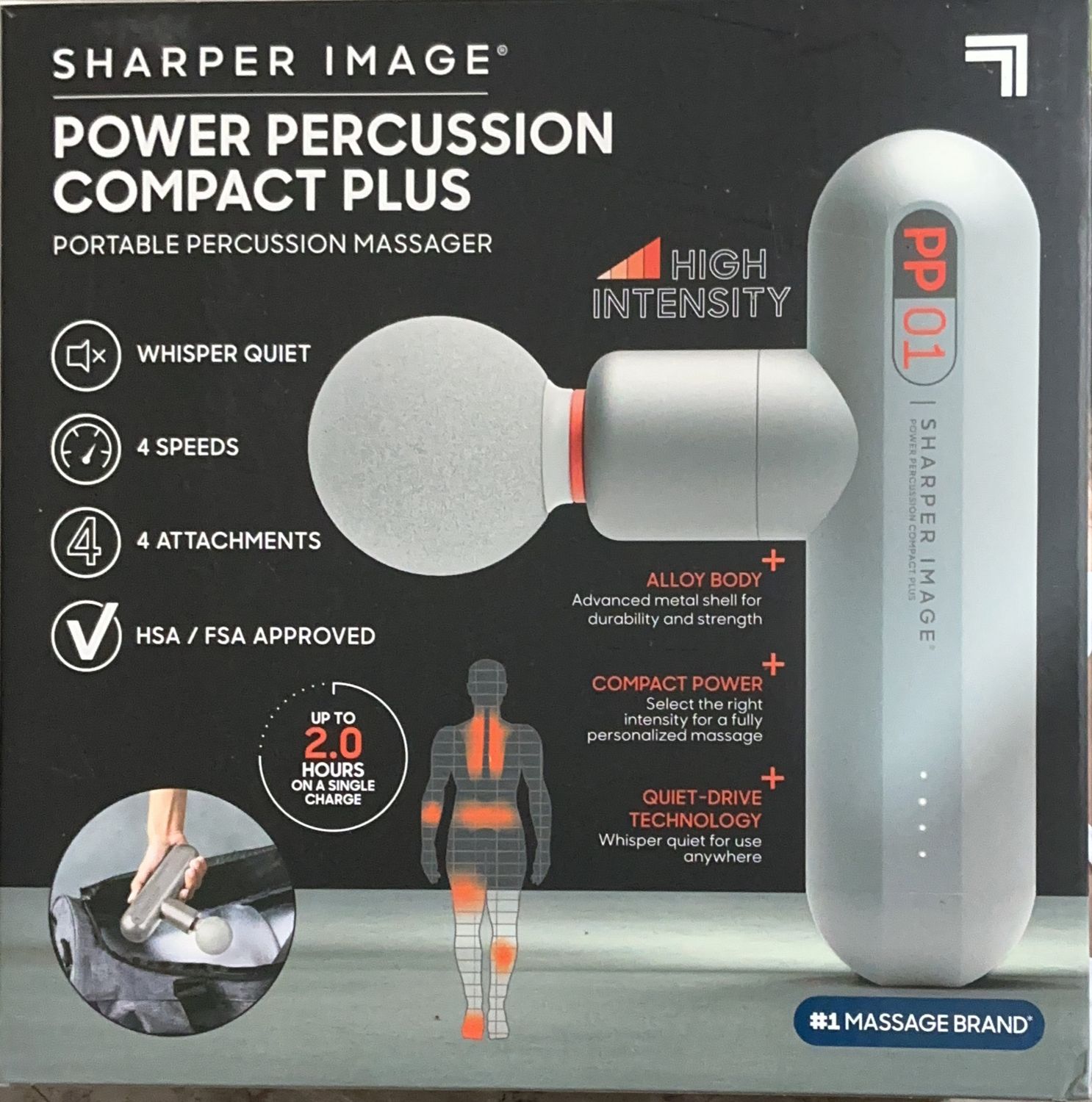 SHARPER IMAGE COMPACT – Massage/Relaxation Personal Care Product – Item 1583883-OPEN BOX