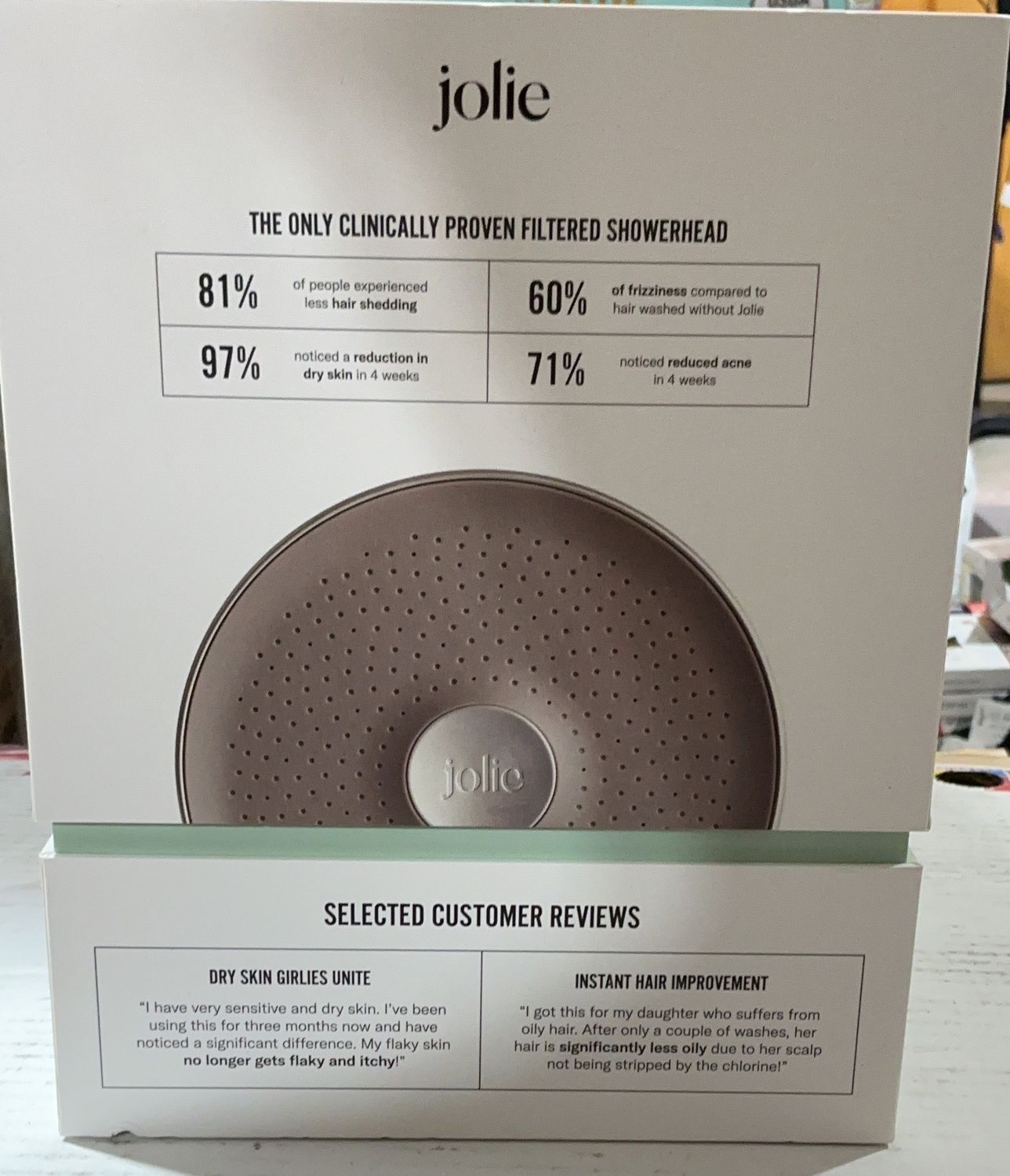 JOLIE FILTERED SHOWERHEAD – Bathroom/Kitchen Hardware Personal Care Product – Item 1998778-LIKE NEW