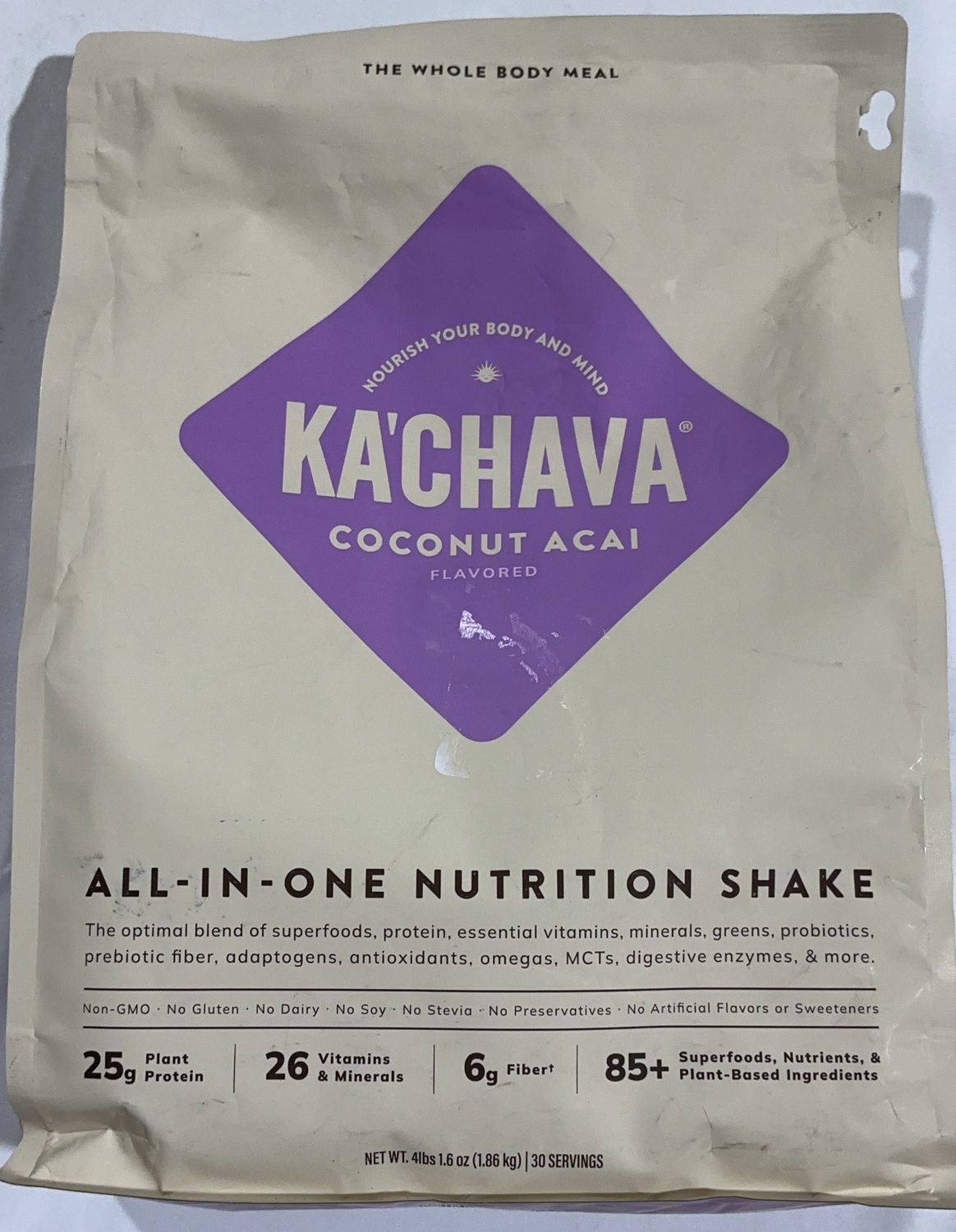 KA'CHAVA COCONUT 30 SERV – Nutrition Supplements Personal Care Product – Item 1997821 OPEN BOX