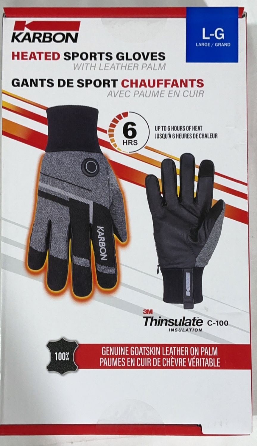 KARBON HEATED GLOVE L – Apparel Personal Care Product – Item 1858229-LIKE NEW