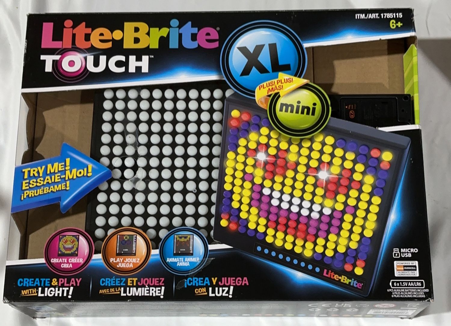 LITE-BRITE XL TOUCH MINI – Toys Personal Care Product – Item 1785115-OPEN BOX