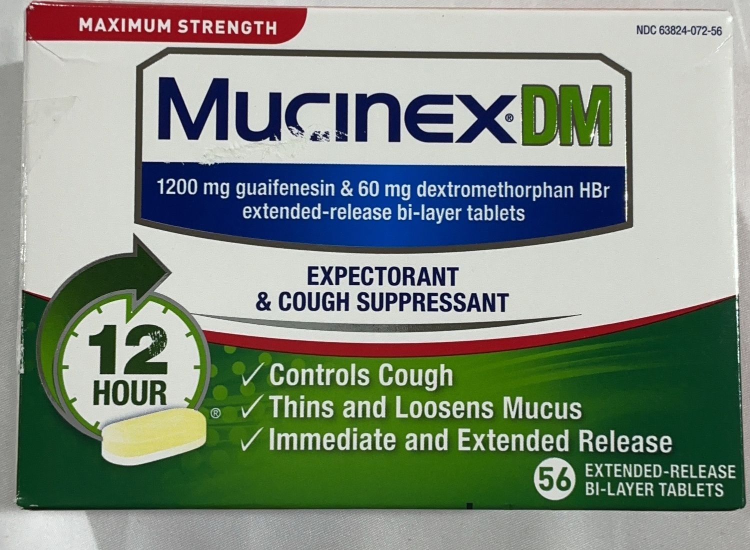 MUCINEX MX/STR DM EXPC/CH – Health/Medicine Personal Care Product – Item 1562581 OPEN BOX