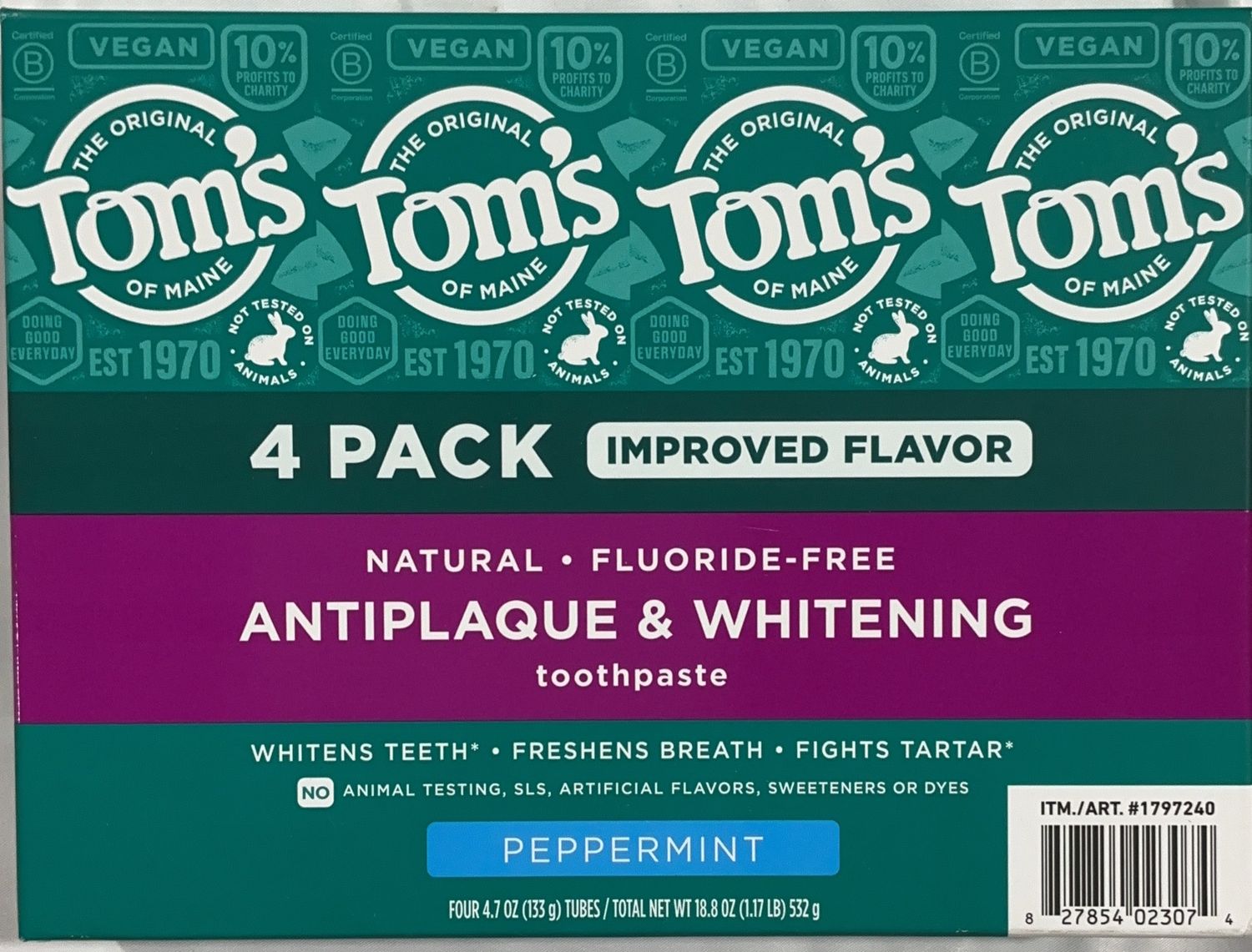 TOM'S OF MAINE TPST – Oral Care Personal Care Product – Item 1797240