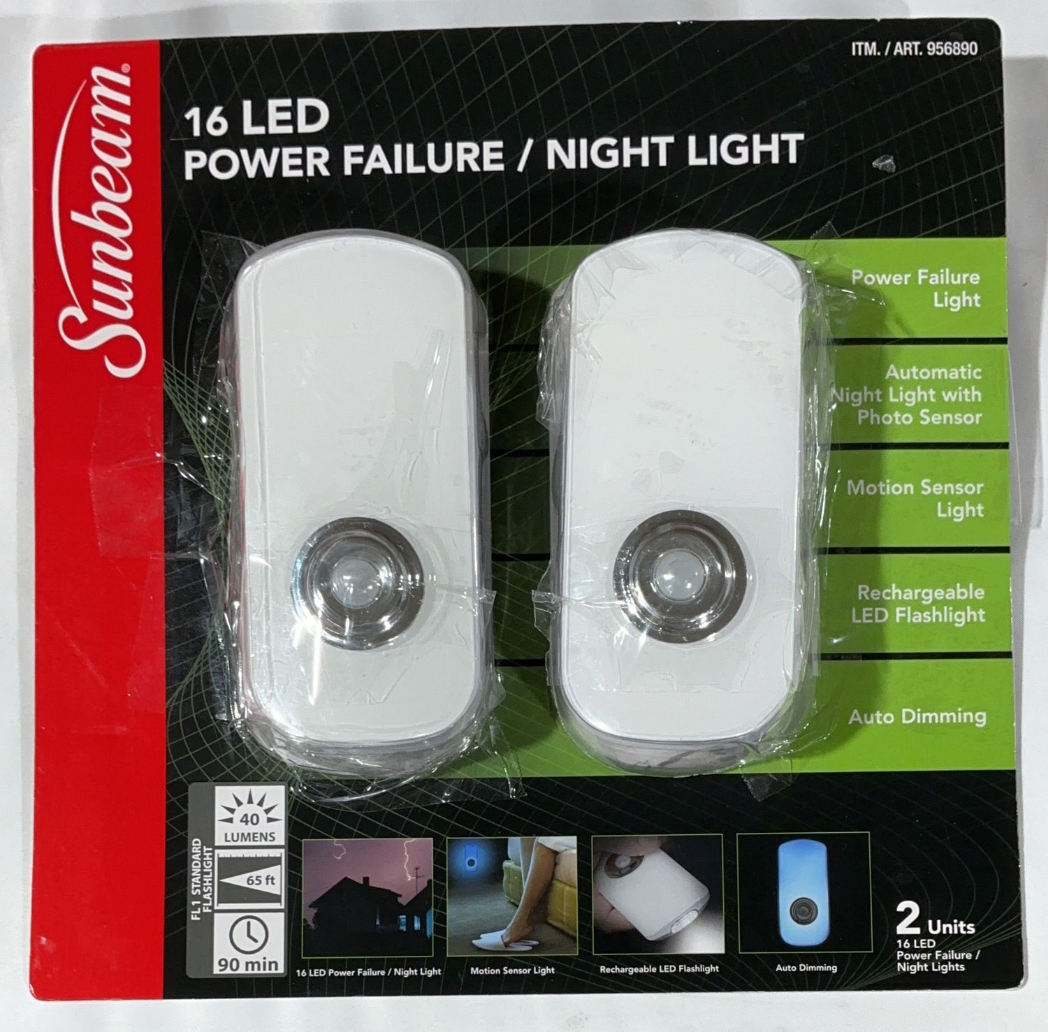 SUNBEAM POWER FAILURE – Lighting Personal Care Product – Item 956890-OPEN BOX