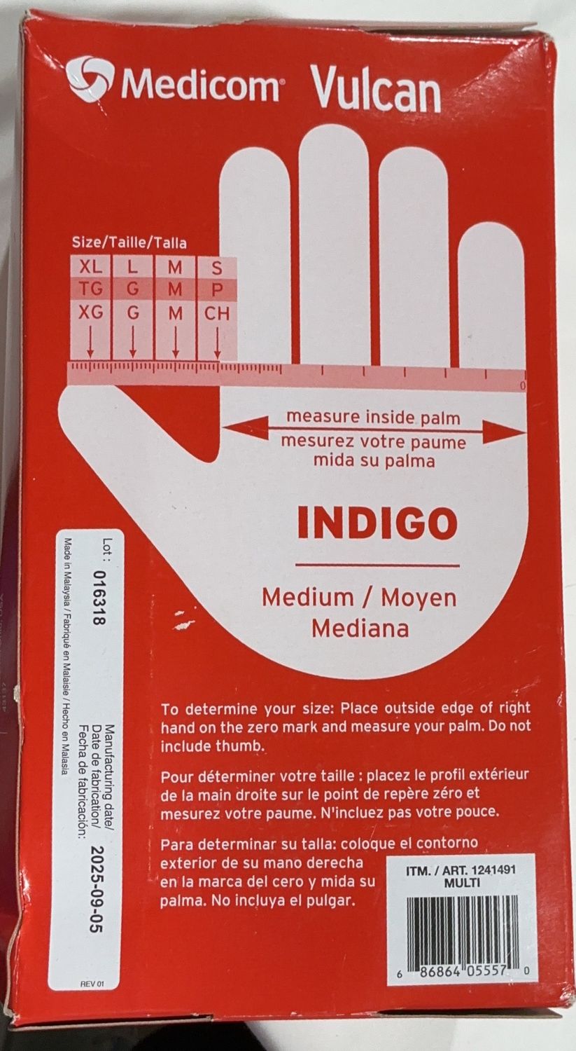 VULCAN NITRILE MED GLOVES – Car Accessories Personal Care Product – Item 1241491 OPEN BOX