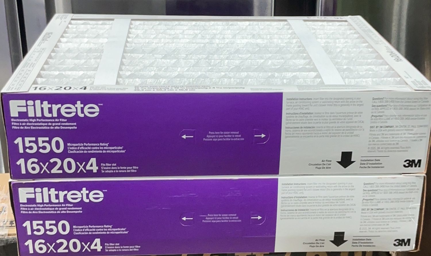 3M 1550 16X20X4 REG – Premium Overstock Item – Pallet 6554495 Like New